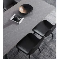 Table en pierre sintérisée avec 4 chaises
