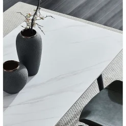 Table en pierre sintérisée avec 4 chaises