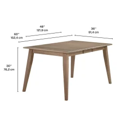 Tableà manger rectangulaire extensible (48