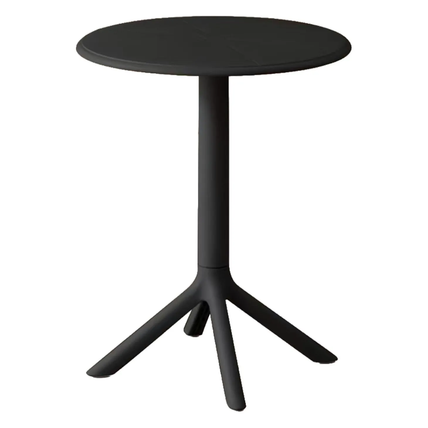 Table ronde intérieur/extérieur en résine – noir