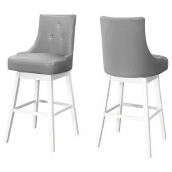 Tabouret de bar - ensemble de 2, pivotant, dossier capitonné, rembourré /h