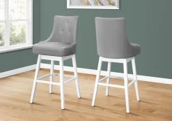 Tabouret de bar - ensemble de 2, pivotant, dossier capitonné, rembourré /h