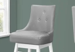 Tabouret de bar - ensemble de 2, pivotant, dossier capitonné, rembourré /h