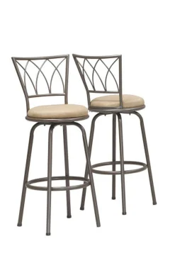 Tabouret de bar - 2mcx, 43"H, pivotant, cafe foncé
