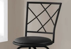 Tabouret de bar - 2mcx /pivotant/ siège simili-cuir noir
