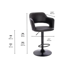 Tabouret de bar (bte de 1) / Base hydraulique noire