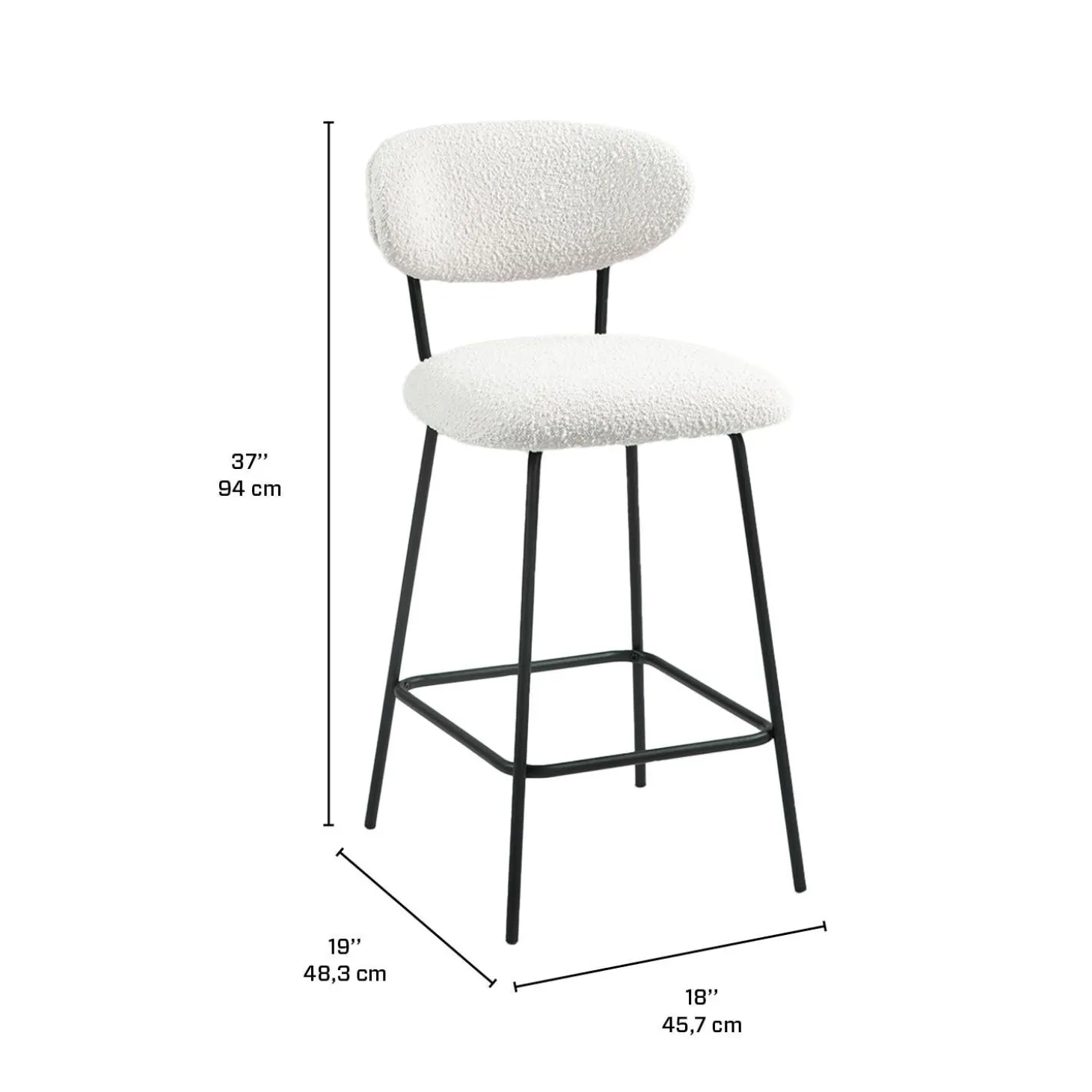 Tabourets (bte de 2) - blanc