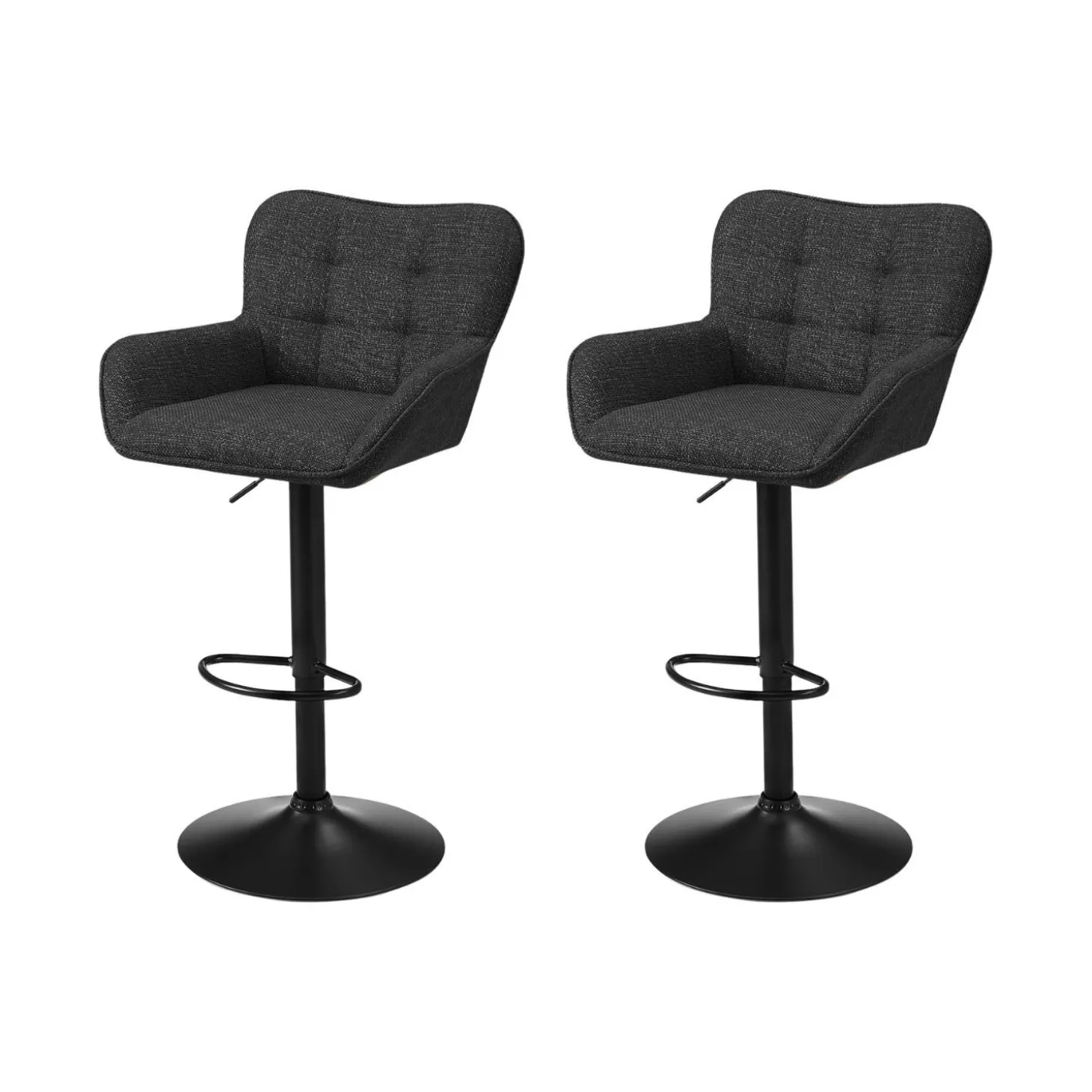 Tabourets de bar (ensemble de 2) noir