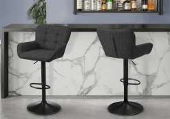 Tabourets de bar (ensemble de 2) noir