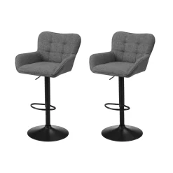 Tabourets de bar (ensemble de 2) gris doux
