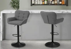 Tabourets de bar (ensemble de 2) gris doux