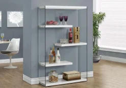 Étagère - 60"H, blanc lustré avec verre trempé - Monarch