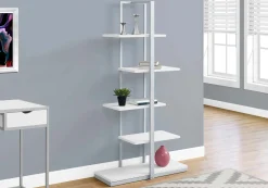 Étagère - 60"H, blanc, métal argent - Monarch