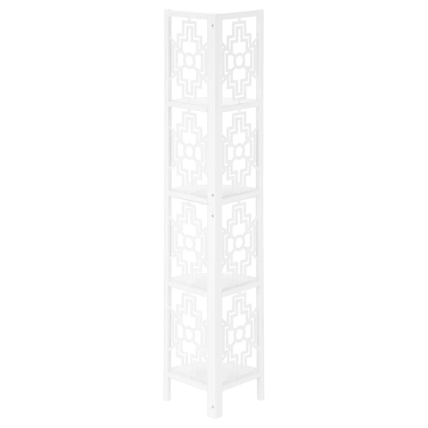 Étagère - 62"H, blanc, métal blanc en coin - Monarch