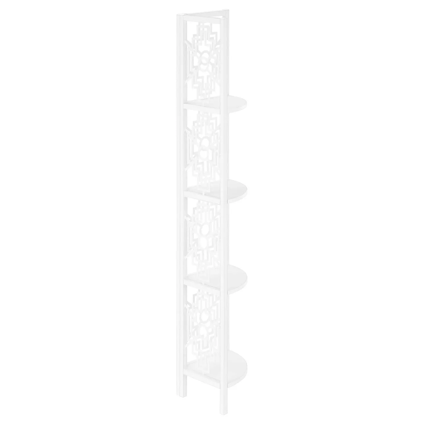 Étagère - 62"H, blanc, métal blanc en coin - Monarch