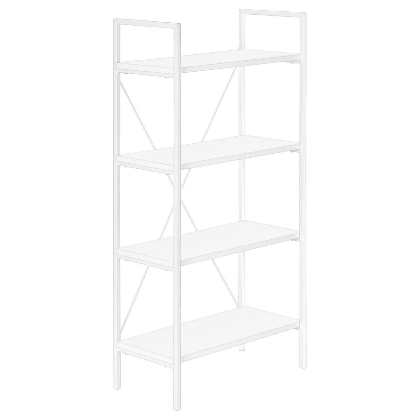 Étagère - 48"H, blanc, métal blanc - Monarch