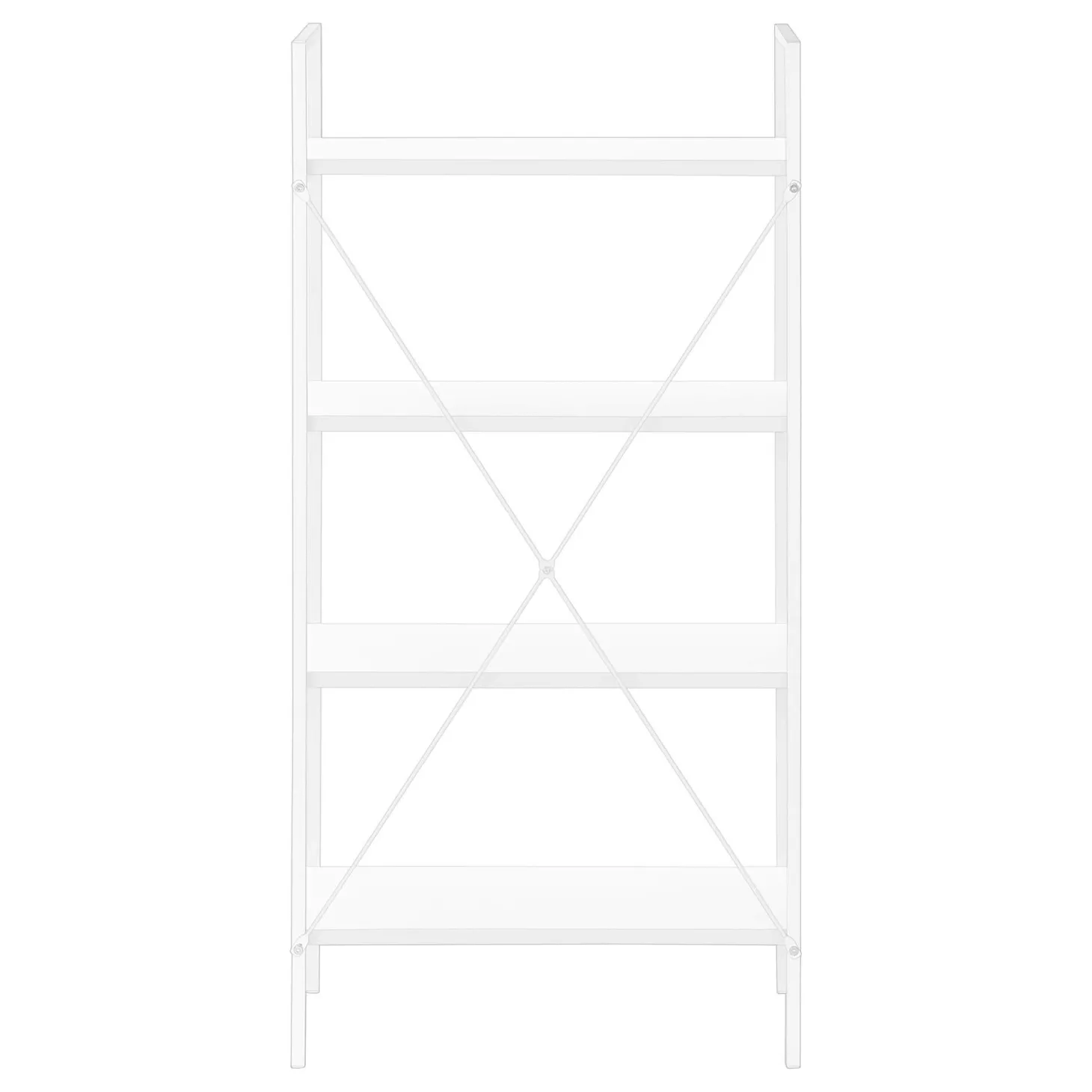 Étagère - 48"H, blanc, métal blanc - Monarch