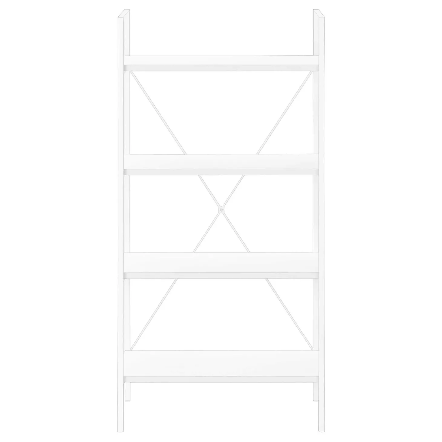 Étagère - 48"H, blanc, métal blanc - Monarch