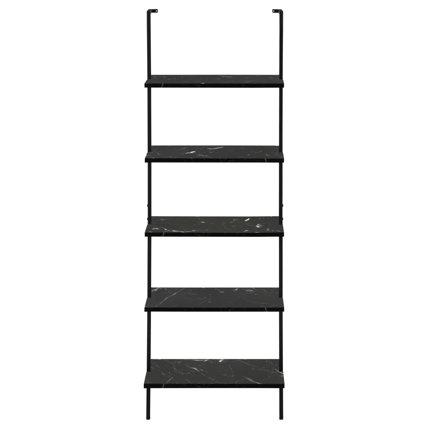 Étagère - 72"H, echelle marbre noir, métal noir - Monarch