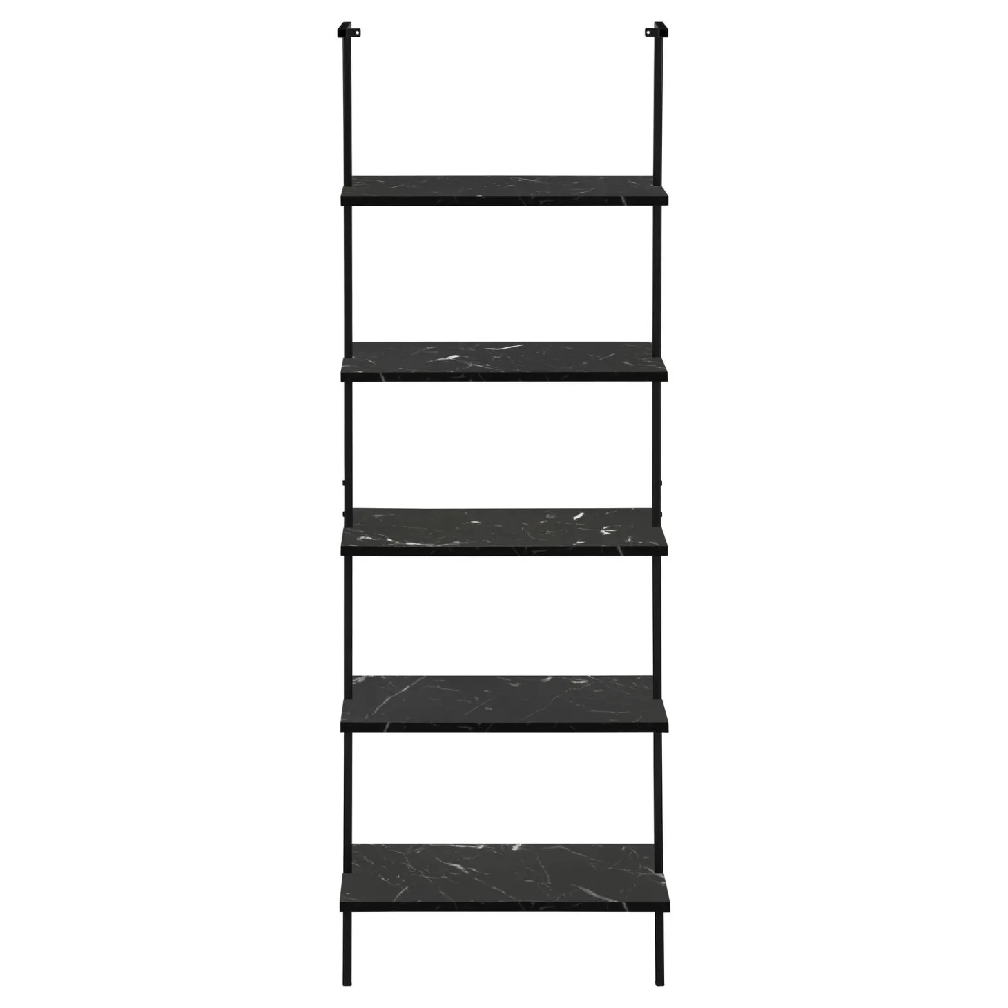 Étagère - 72"H, echelle marbre noir, métal noir - Monarch
