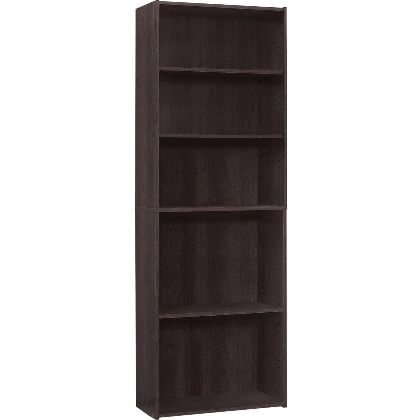 Étagère - 72"H, espresso avec 5 tablettes - Monarch
