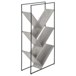 Étagère - 60"H, gris, métal noir - Monarch