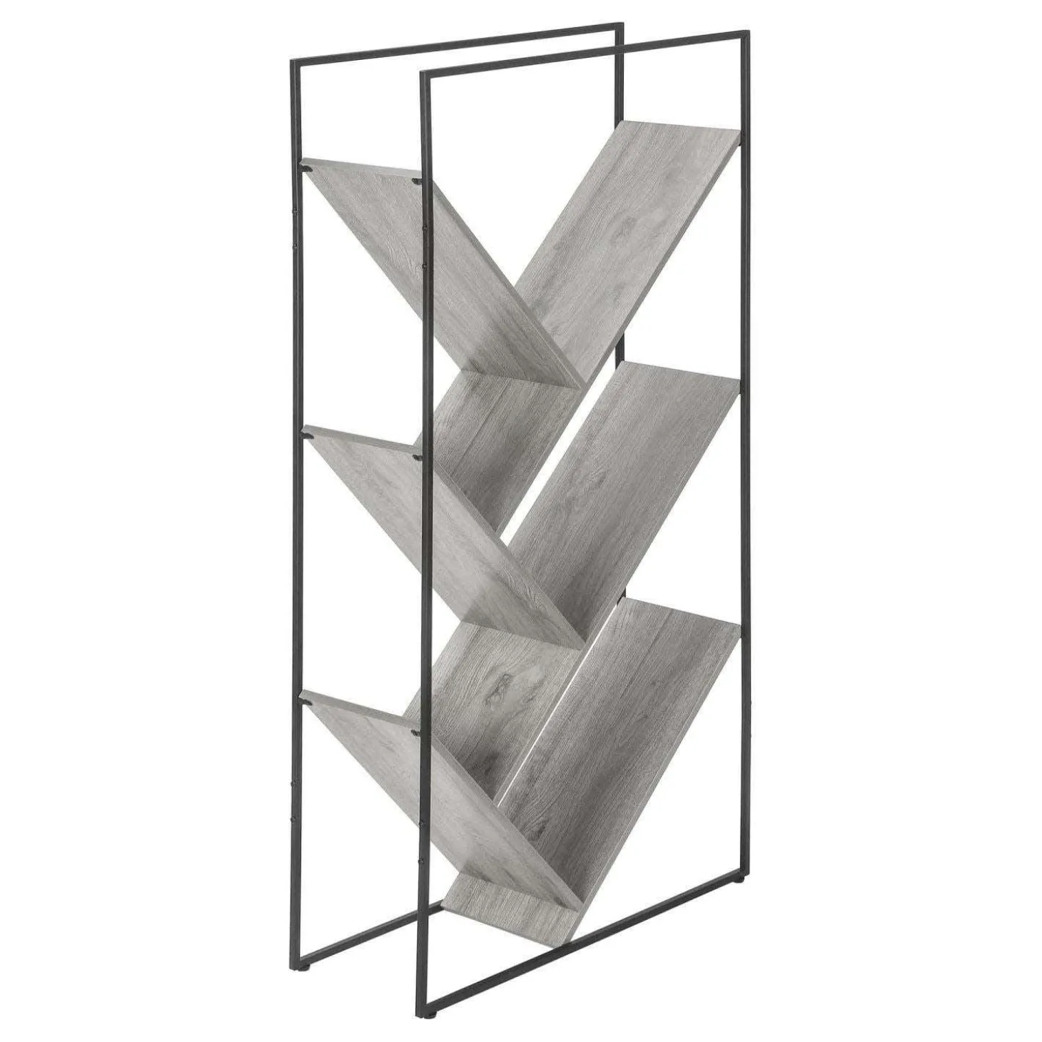 Étagère - 60"H, gris, métal noir - Monarch