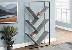 Étagère - 60"H, gris, métal noir - Monarch
