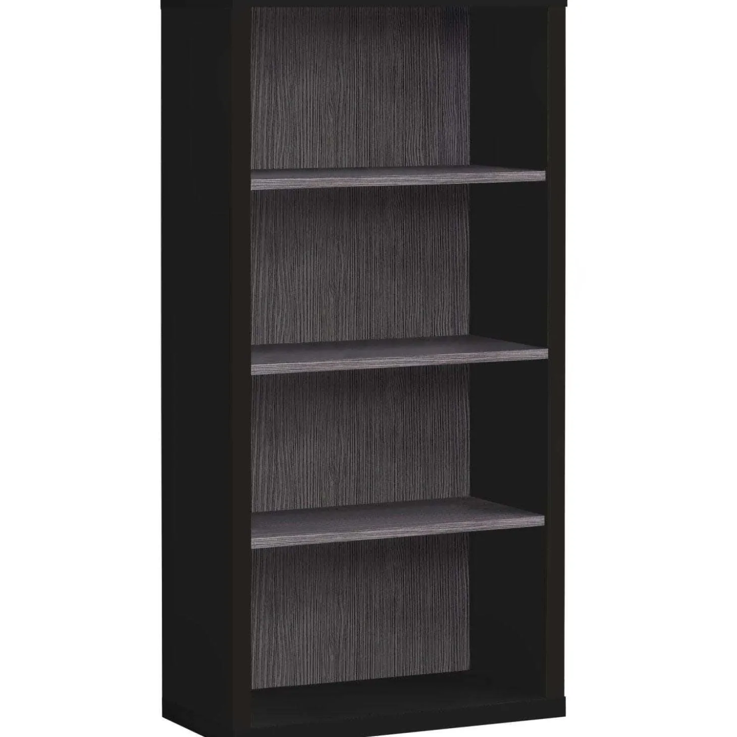 Étagère - 48"H, noir, gris avec tablettes ajustable - Monarch