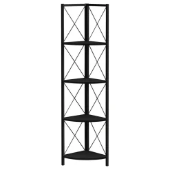 Étagère - 60"H, noir, métal noir en coin - Monarch