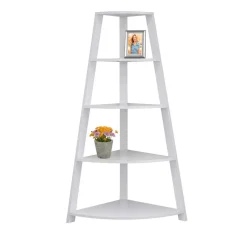 Étagère - 60"H, étagère en coin d'appoint blanc - Monarch