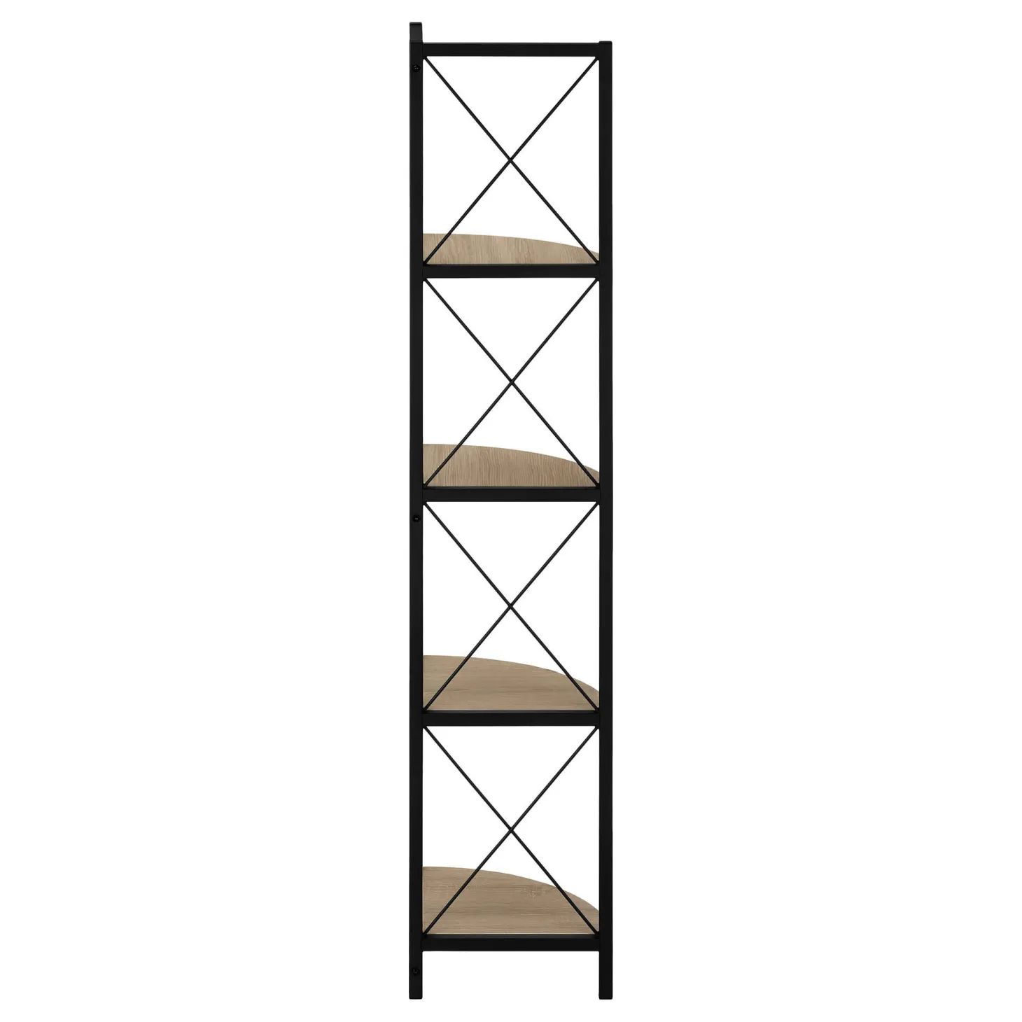 Étagère - 60"H, taupe foncé, métal noir en coin - Monarch