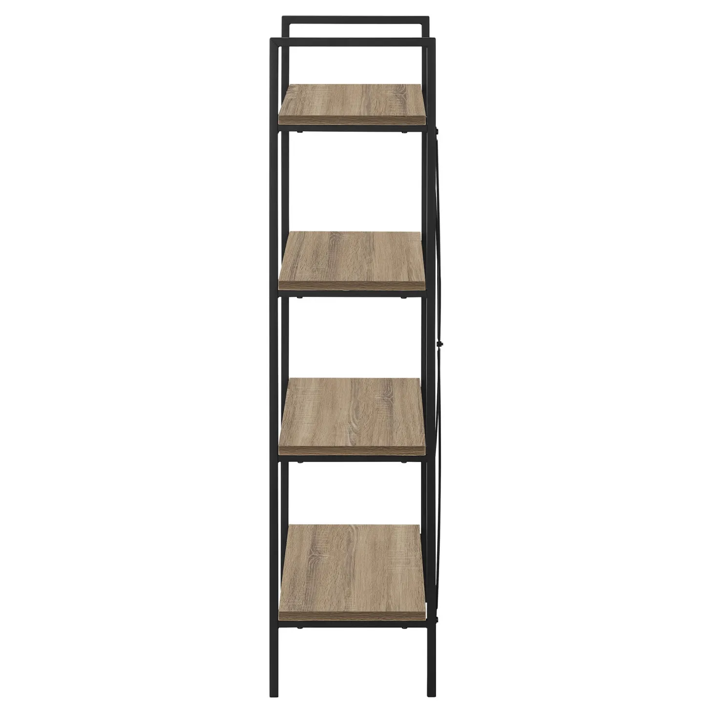 Étagère - 48"H, taupe foncé, métal noir - Monarch