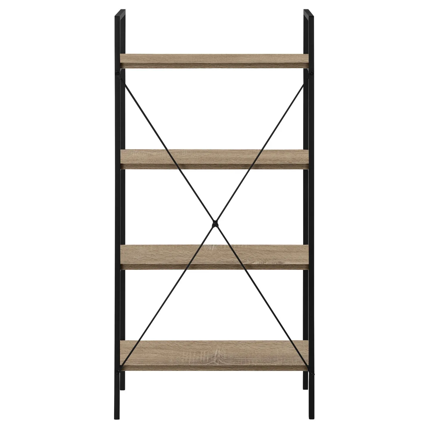 Étagère - 48"H, taupe foncé, métal noir - Monarch