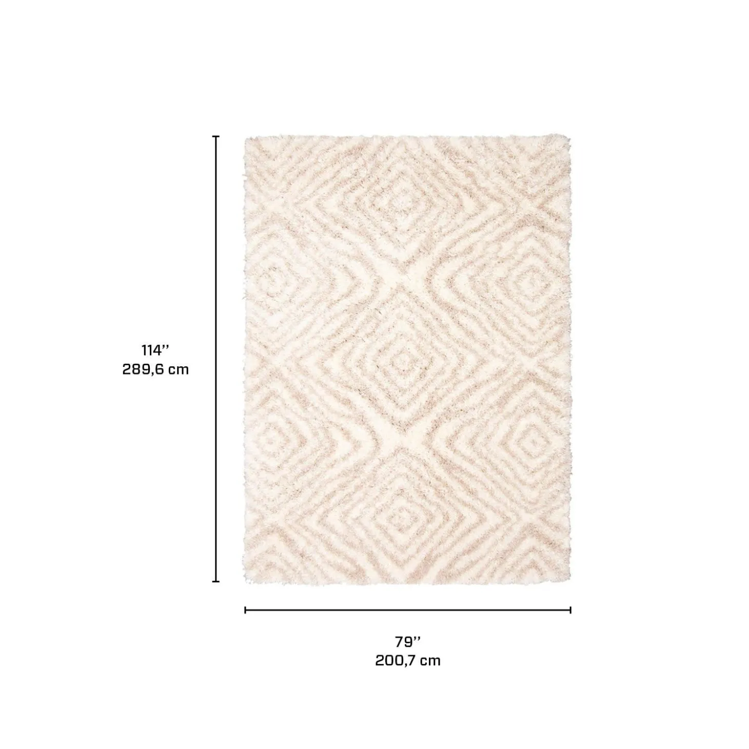 Tapis intérieur à poils longs - 7 x 10