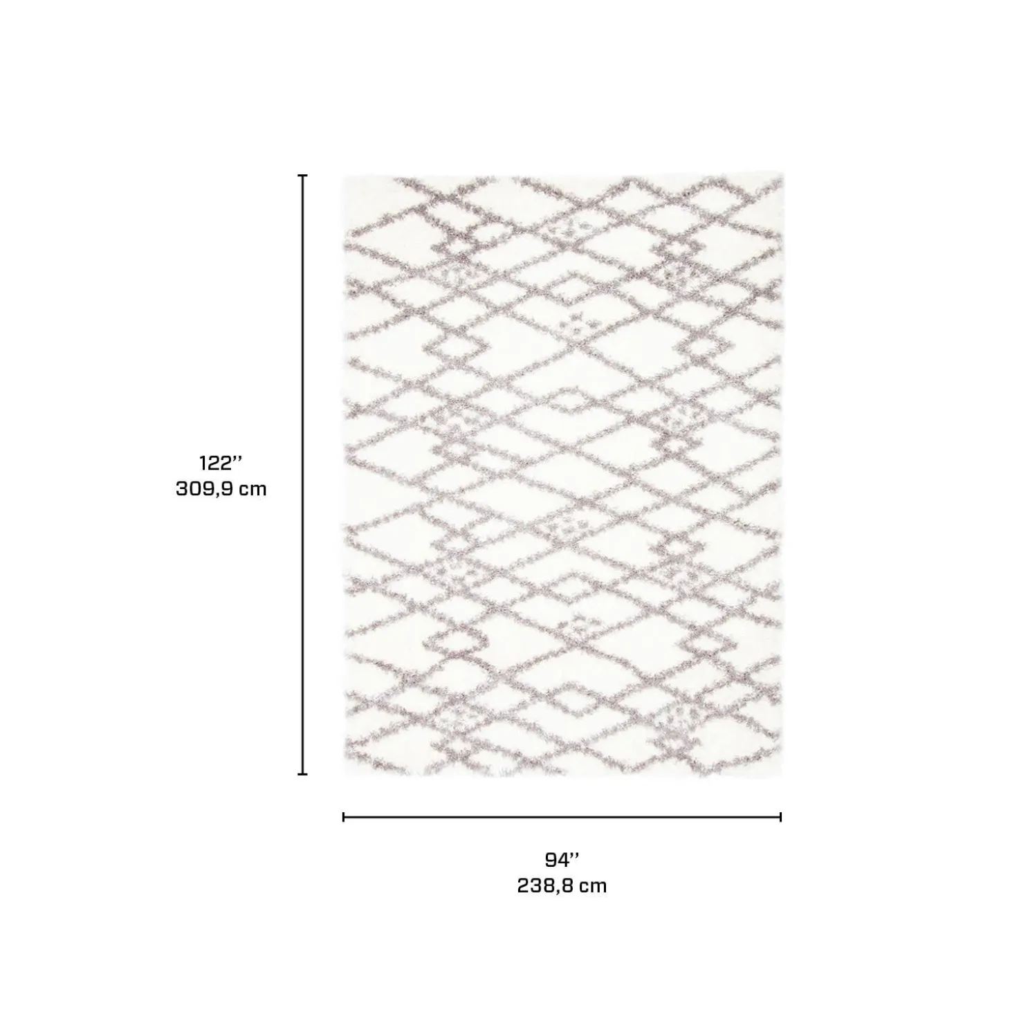 Tapis intérieur à poils longs - 8 x 10