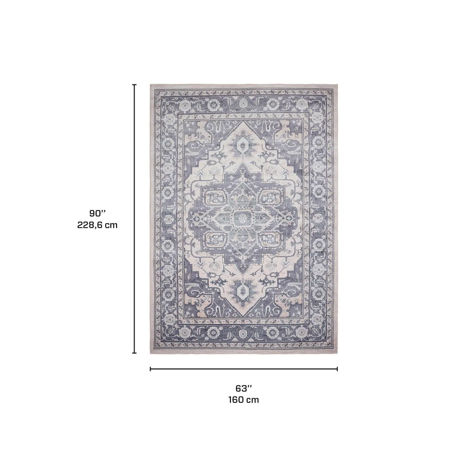 Tapis intérieur lavable à la machine - 5 x 7