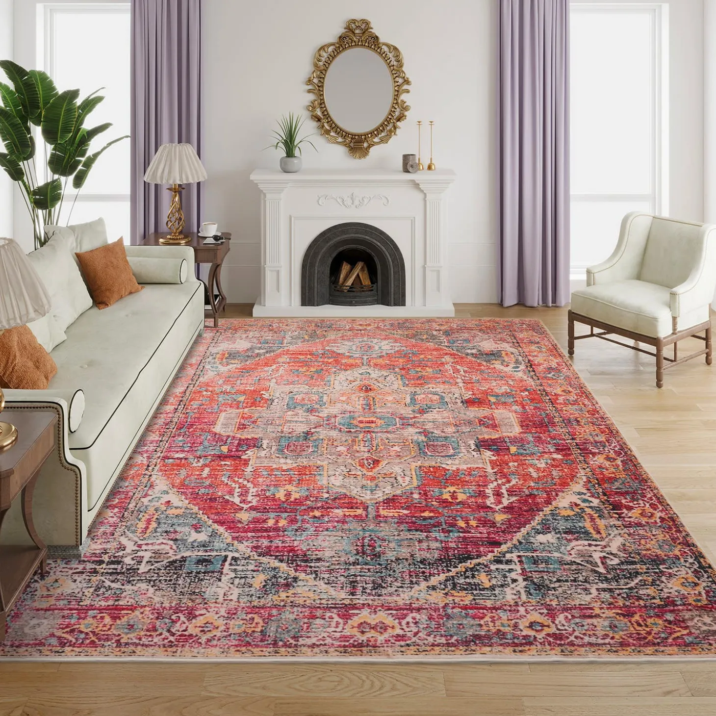 Tapis intérieur lavable à la machine - 5 x 7