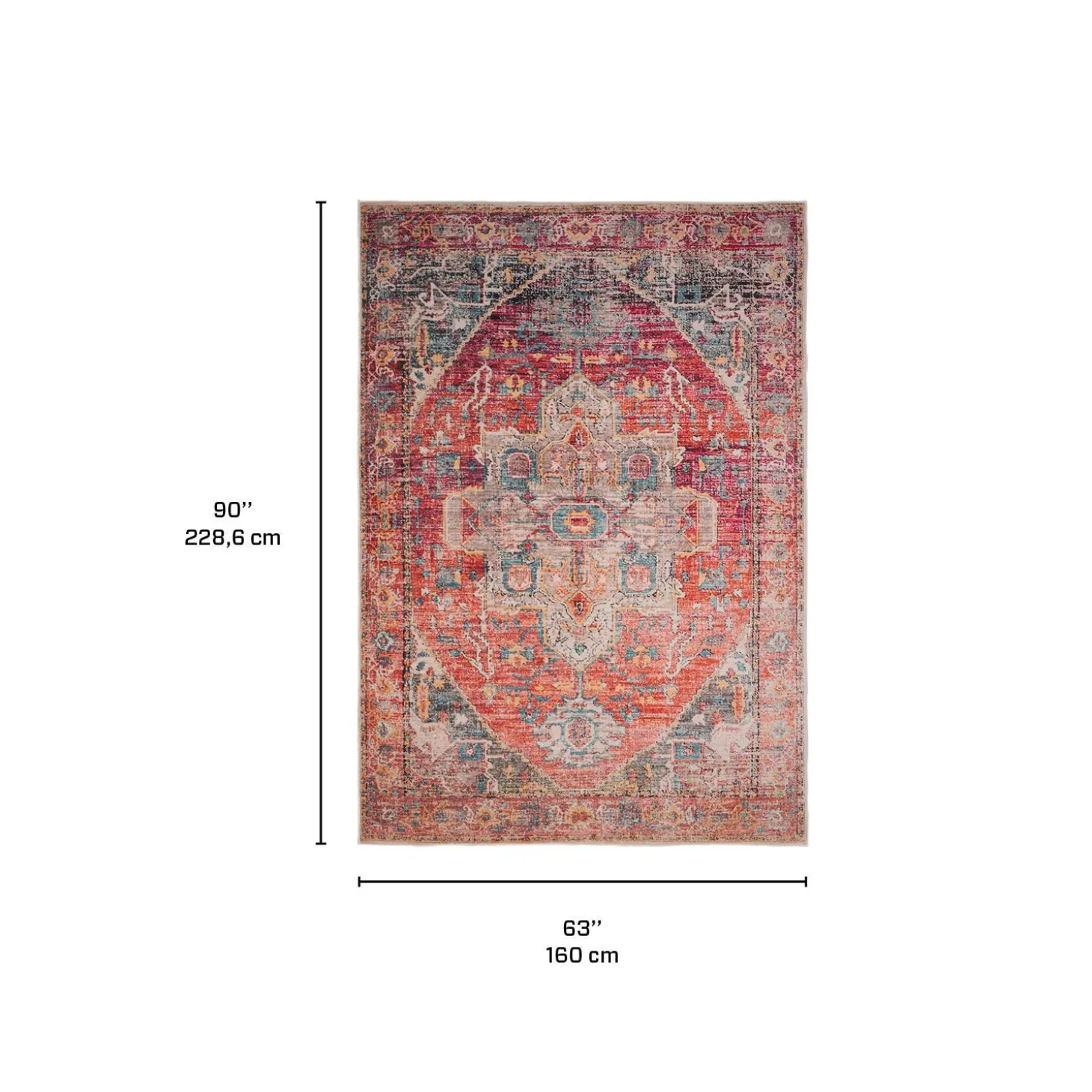 Tapis intérieur lavable à la machine - 5 x 7
