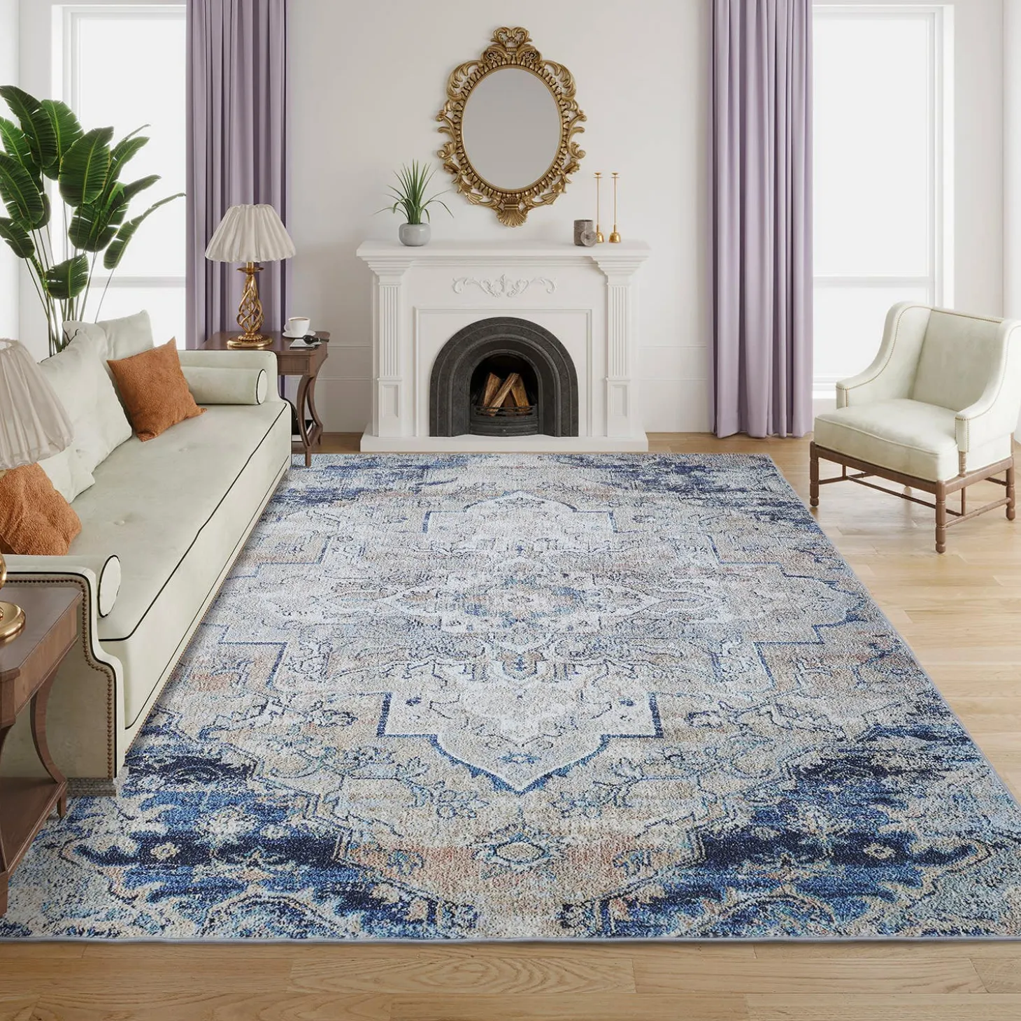 Tapis intérieur lavable à la machine - 5 x 7