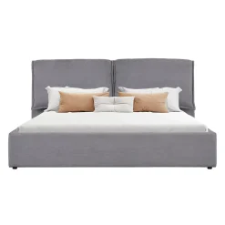 Très grand lit en tissu avec tête de lit (78'')
