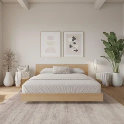Très grand lit plateforme avec tête de lit (78