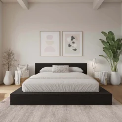 Très grand lit plateforme avec tête de lit - Nexera