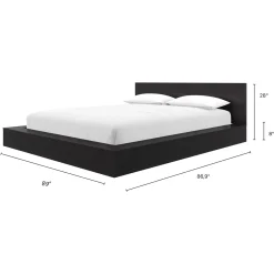 Très grand lit plateforme avec tête de lit - Nexera