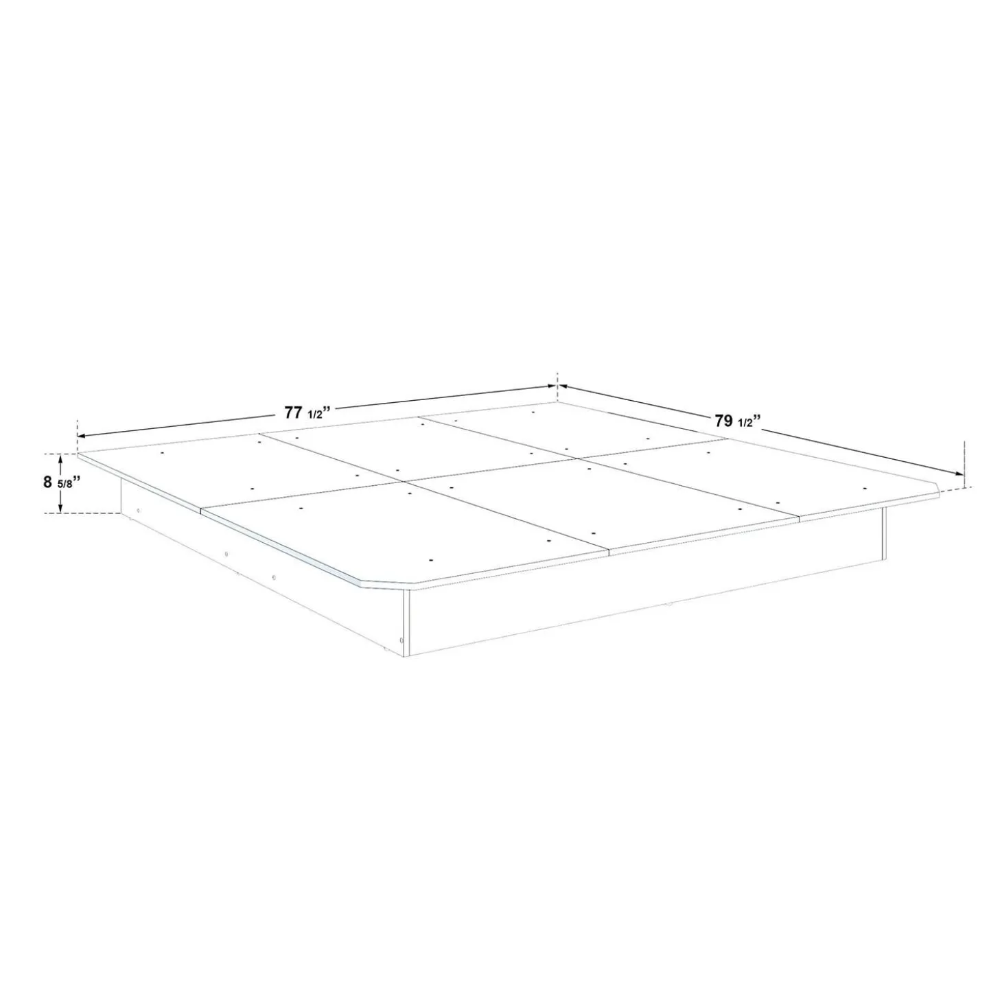 Très grand lit plateforme (78")