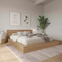 Très grand lit plateforme avec tête de lit - Nexera