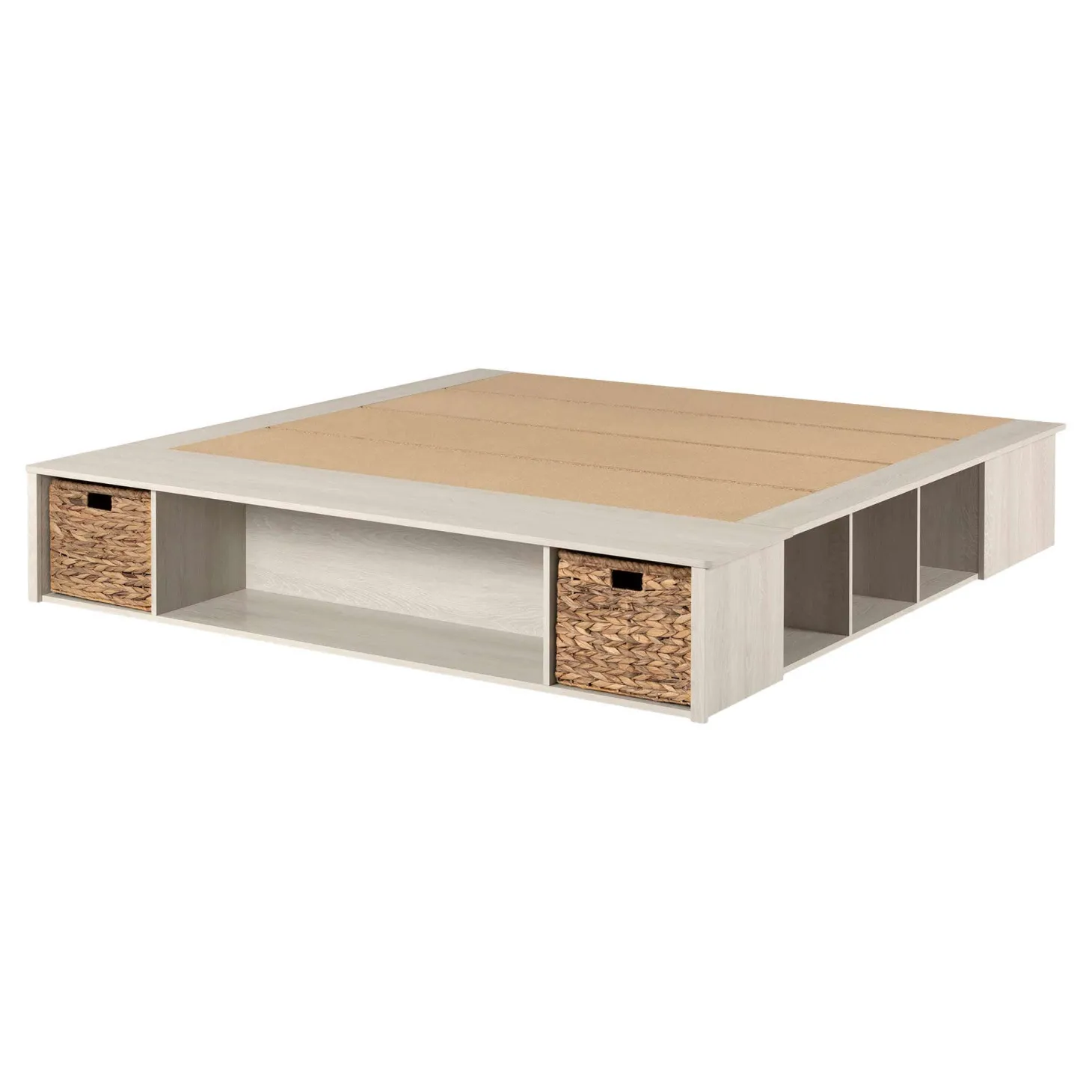 Très grand lit plateforme avec paniers de rangement (78") - South Shore