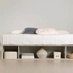 Très grand lit plateforme avec paniers de rangement (78