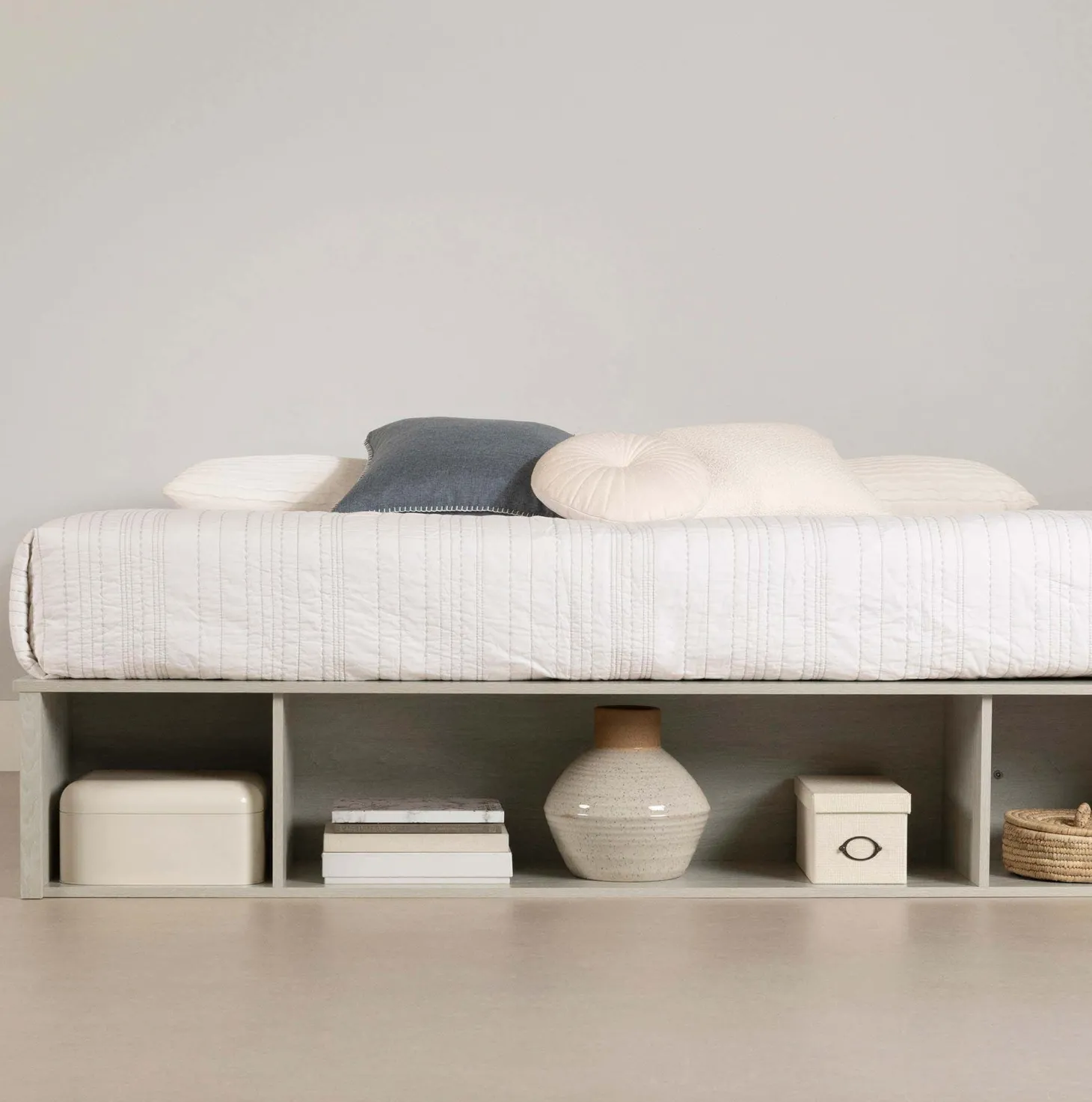 Très grand lit plateforme avec paniers de rangement (78") - South Shore