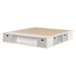 Très grand lit plateforme avec paniers de rangement (78") - South Shore